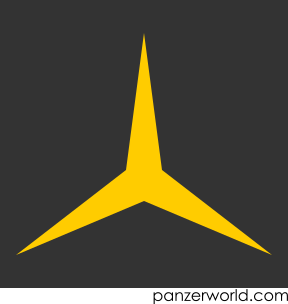 Yellow star with three narrow points.