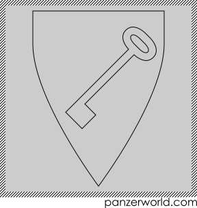 Shield with a key on the field.