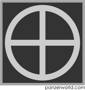 Light colored circle with a horizontal and vertical.