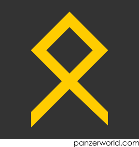 Yellow diamond-shaped outline, with the bottom two sides extending downwards