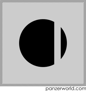 Figure of a disc with a gap running through vertically a quarter the width of the disc from the left.