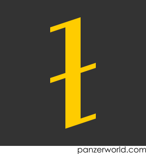 Yellow figure consisting of a thick vertical line with thin diagonal lines pointing downwards from the left top and center, and point upwards from the right top and center.