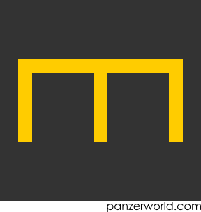 Yellow figure consisting of three vertical parallel lines with a horizontal line across the top of all three.