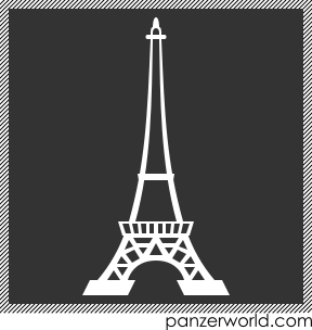 Light-colored line drawing of the Eifel tower.