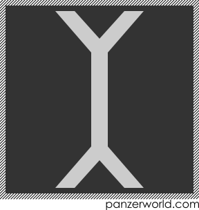 Vertical line with two lines extending at 45 degrees in both ends.