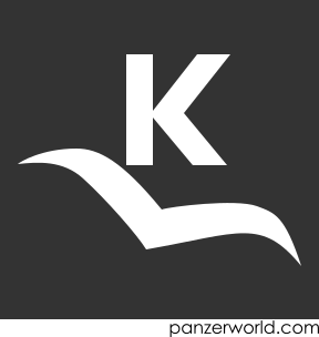 A white figure of a capital K above a set of stylized wings.